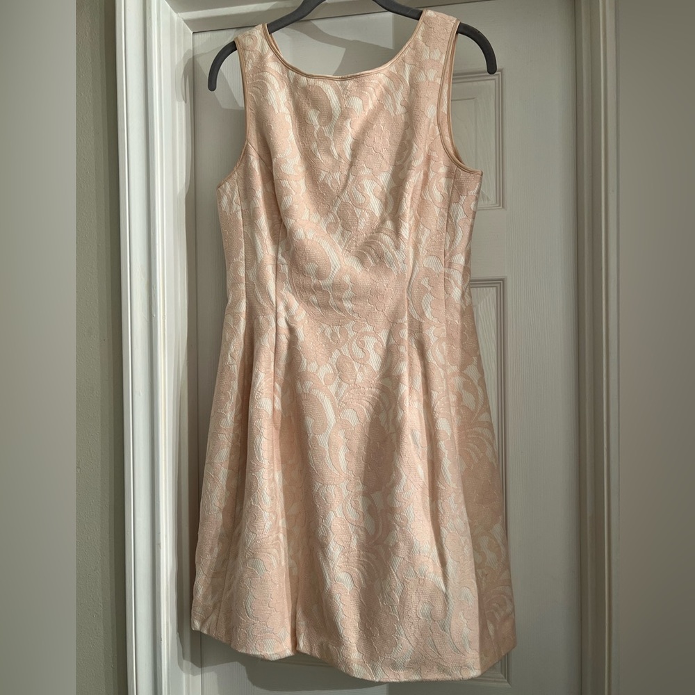 NWT Aidan by Aidan Mattox size 8 Blush Lace Overlay Dress